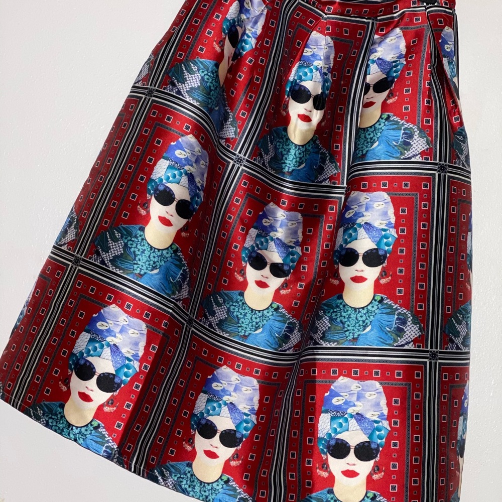 Lady in Red Circle Skirt